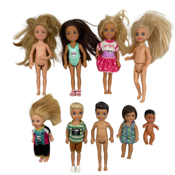 Lot of Barbie's Little Sister Kelly & Friends, Baby Newborn Krissy includes Boy - Picture 1 of 8